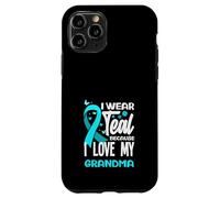 Je Porte du Bleu Sarcelle Parce Que J'aime Le Cancer du col de l'utérus de ma Grand-mère Coque pour iPhone 11 Pro