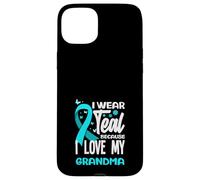 Je Porte du Bleu Sarcelle Parce Que J'aime Le Cancer du col de l'utérus de ma Grand-mère Coque pour iPhone 15 Plus