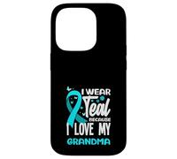 Je Porte du Bleu Sarcelle Parce Que J'aime Le Cancer du col de l'utérus de ma Grand-mère Coque pour iPhone 14 Pro
