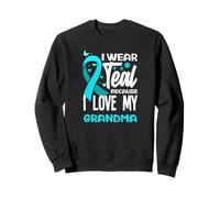 Je Porte du Bleu Sarcelle Parce Que J'aime Le Cancer du col de l'utérus de ma Grand-mère Sweatshirt