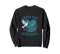 Je Porte du Bleu Sarcelle pour ma Grand-mère Sweatshirt