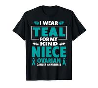 Je Porte du Bleu Sarcelle pour sensibiliser ma nièce au Cancer de l'ovaire T-Shirt