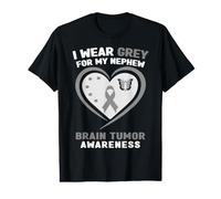 Je Porte du Gris pour sensibiliser Mon Neveu aux tumeurs cérébrales T-Shirt Graphique avec Valeur