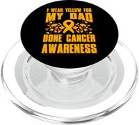 Je Porte du Jaune pour la Sensibilisation au Cancer des os de Mon père PopSockets PopGrip pour MagSafe