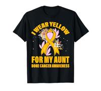 Je Porte du Jaune pour ma Tante Sensibilisation au Cancer des os T-Shirt