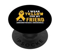 Je Porte du Jaune pour Mon ami Endo Awareness PopSockets PopGrip Adhésif