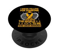 Je Porte du Jaune pour Quelqu'un Qui Signifie Le Monde pour Moi PopSockets PopGrip Adhésif