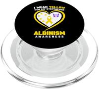 Je Porte du Jaune pour sensibiliser Mon Beau-père à l'albinisme PopSockets PopGrip pour MagSafe