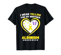 Je Porte du Jaune pour sensibiliser Mon frère à l'albinisme T-Shirt