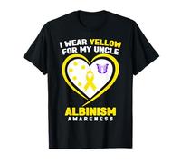 Je Porte du Jaune pour sensibiliser Mon Oncle à l'albinisme T-Shirt