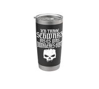 Je porte du noir jusqu'à ce que quelque chose de plus sombre Gobelet isotherme en acier inoxydable double paroi