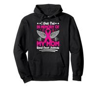 Je Porte du Rose en Souvenir de la Sensibilisation au Cancer du Sein de ma mère Sweat à Capuche