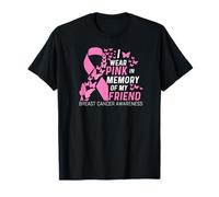 Je Porte du Rose en Souvenir de la Sensibilisation au Cancer du Sein de Mon Amie T-Shirt