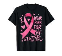 Je Porte du Rose pour la Sensibilisation au Cancer de ma Belle-sœur T-Shirt