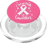 Je Porte du Rose pour la Sensibilisation au Cancer de Mon collègue PopSockets PopGrip pour MagSafe