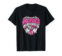 Je Porte du Rose pour Le Cancer du Sein de ma mère Ma mère est Mon héros T-Shirt