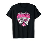 Je Porte du Rose pour Le Cancer du Sein de ma mère Ma mère est Mon héros T-Shirt Graphique avec Valeur
