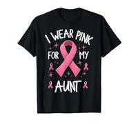Je Porte du Rose pour Le Soutien de Sensibilisation au Cancer de ma Tante T-Shirt