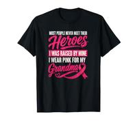 Je Porte du Rose pour ma Grand-mère élevée par Un héros du Cancer du Sein T-Shirt