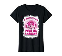 Je Porte du Rose pour Ma Maman Octobre Rose Cancer du Sein T-Shirt Graphique avec Valeur