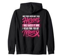 Je Porte du Rose pour ma mère élevée par Un héros du Cancer du Sein Sweat à Capuche