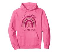 Je Porte du Rose pour ma mère, Un léopard Arc-en-Ciel Contre Le Cancer du Sein Sweat à Capuche