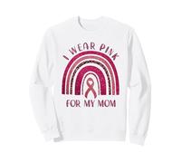 Je Porte du Rose pour ma mère, Un léopard Arc-en-Ciel Contre Le Cancer du Sein Sweatshirt