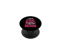 Je Porte du Rose pour ma Petite Amie Sensibilisation au Cancer du Sein PopSockets PopGrip Adhésif