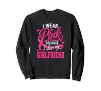 Je Porte du Rose pour ma Petite Amie Sensibilisation au Cancer du Sein Sweatshirt