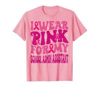Je Porte du Rose pour Mes Enfants Assistants d'administration Scolaire T-Shirt