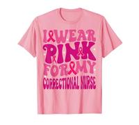 Je Porte du Rose pour Mes Enfants atteints de Cancer du Sein, Une infirmière correctionnelle T-Shirt