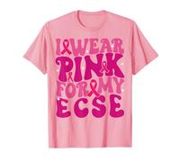 Je Porte du Rose pour Mes Enfants atteints du Cancer du Sein ECSE T-Shirt