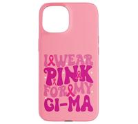 Je Porte du Rose pour Mes Enfants de la GI-MA, Qui sensibilise au Cancer du Sein Coque pour iPhone 15