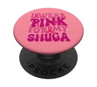 Je Porte du Rose pour Mes Enfants Shuga, Campagne de Sensibilisation au Cancer du Sein PopSockets PopGrip Adhésif