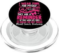 Je Porte du Rose pour Moi Mes Cicatrices racontent Une Histoire PopSockets PopGrip pour MagSafe