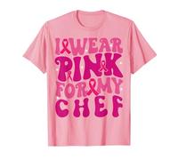 Je Porte du Rose pour Mon Chef de Sensibilisation au Cancer du Sein pour Filles T-Shirt