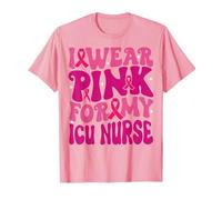 Je Porte du Rose pour Mon infirmière des Soins intensifs, Sensibilisation au Cancer du Sein pour Les Enfants T-Shirt