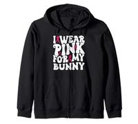 Je Porte du Rose pour Mon Lapin, Sensibilisation au Cancer du Sein pour Les Enfants Sweat à Capuche