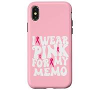 Je Porte du Rose pour Mon mémo de Sensibilisation au Cancer du Sein pour Les Enfants Coque pour iPhone X/XS