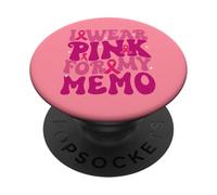 Je Porte du Rose pour Mon mémo de Sensibilisation au Cancer du Sein pour Les Enfants PopSockets PopGrip Adhésif