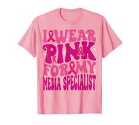 Je Porte du Rose pour Mon spécialiste des médias, Le Cancer du Sein, Les Filles et Les Enfants T-Shirt