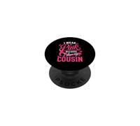 Je Porte du Rose pour sensibiliser ma cousine au Cancer du Sein PopSockets PopGrip Adhésif