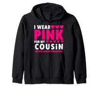 Je Porte du Rose pour sensibiliser ma cousine au Cancer du Sein Sweat à Capuche