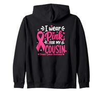 Je Porte du Rose pour sensibiliser ma cousine au Cancer du Sein Sweat à Capuche