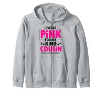 Je Porte du Rose pour sensibiliser ma cousine au Cancer du Sein Sweat à Capuche