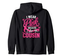 Je Porte du Rose pour sensibiliser ma cousine au Cancer du Sein Sweat à Capuche