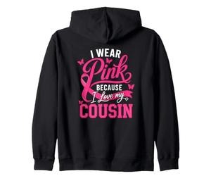 Je Porte du Rose pour sensibiliser ma cousine au Cancer du Sein Sweat à Capuche