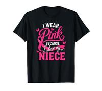Je Porte du Rose pour sensibiliser ma nièce au Cancer du Sein T-Shirt Graphique avec Valeur