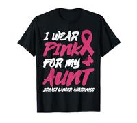 JE PORTE DU ROSE POUR SENSIBILISER MA TANTE AU CANCER DU SEIN T-Shirt