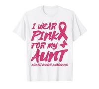 JE PORTE DU ROSE POUR SENSIBILISER MA TANTE AU CANCER DU SEIN T-Shirt